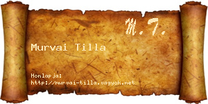 Murvai Tilla névjegykártya